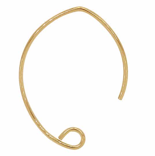 14K Gold Filled  V Shape Ear Wire ( pair)