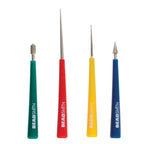 4-Piece Diamond Tip Bead Reamer Set for Jewelry Making Tools