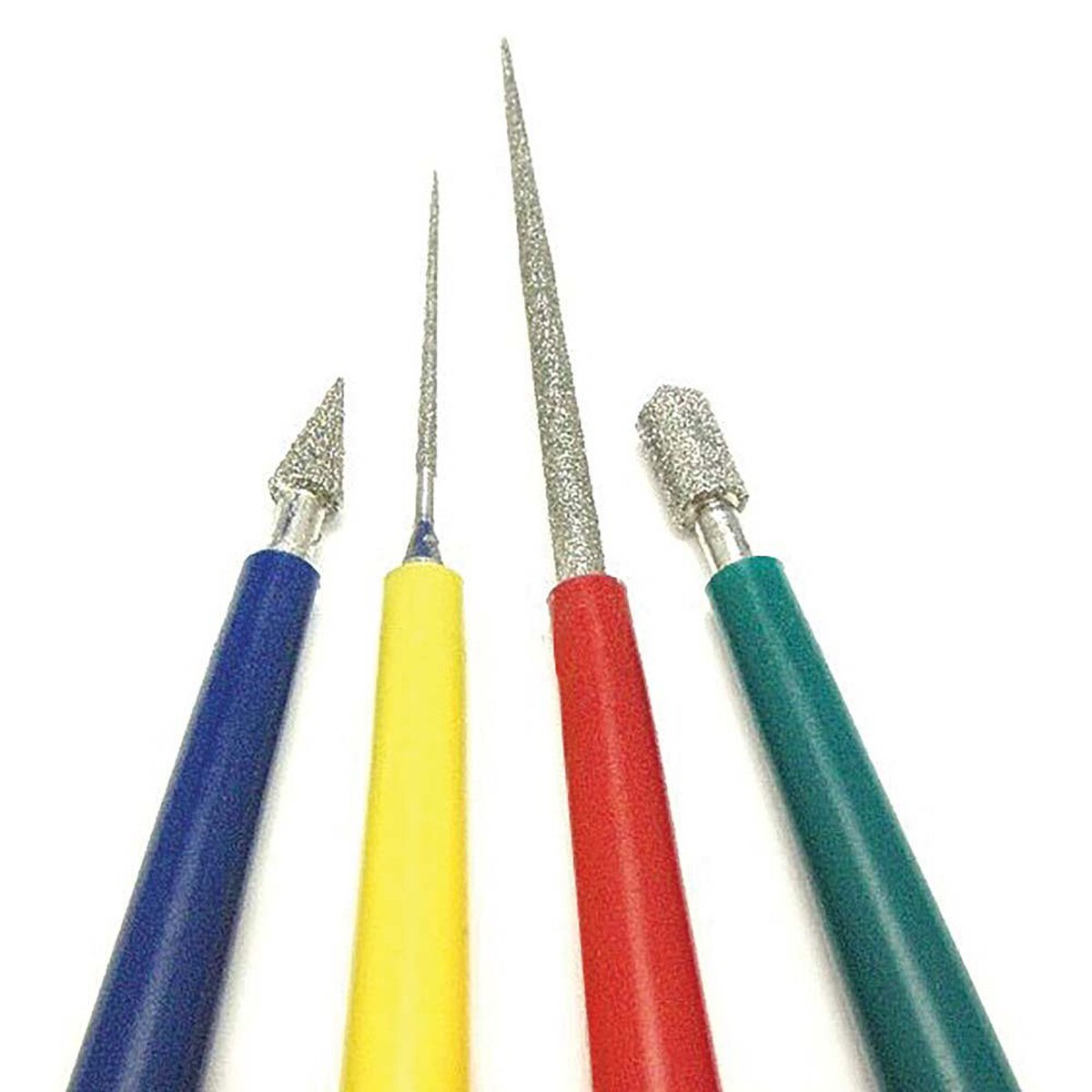 4-Piece Diamond Tip Bead Reamer Set for Jewelry Making Tools