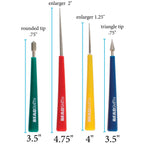 4-Piece Diamond Tip Bead Reamer Set for Jewelry Making Tools