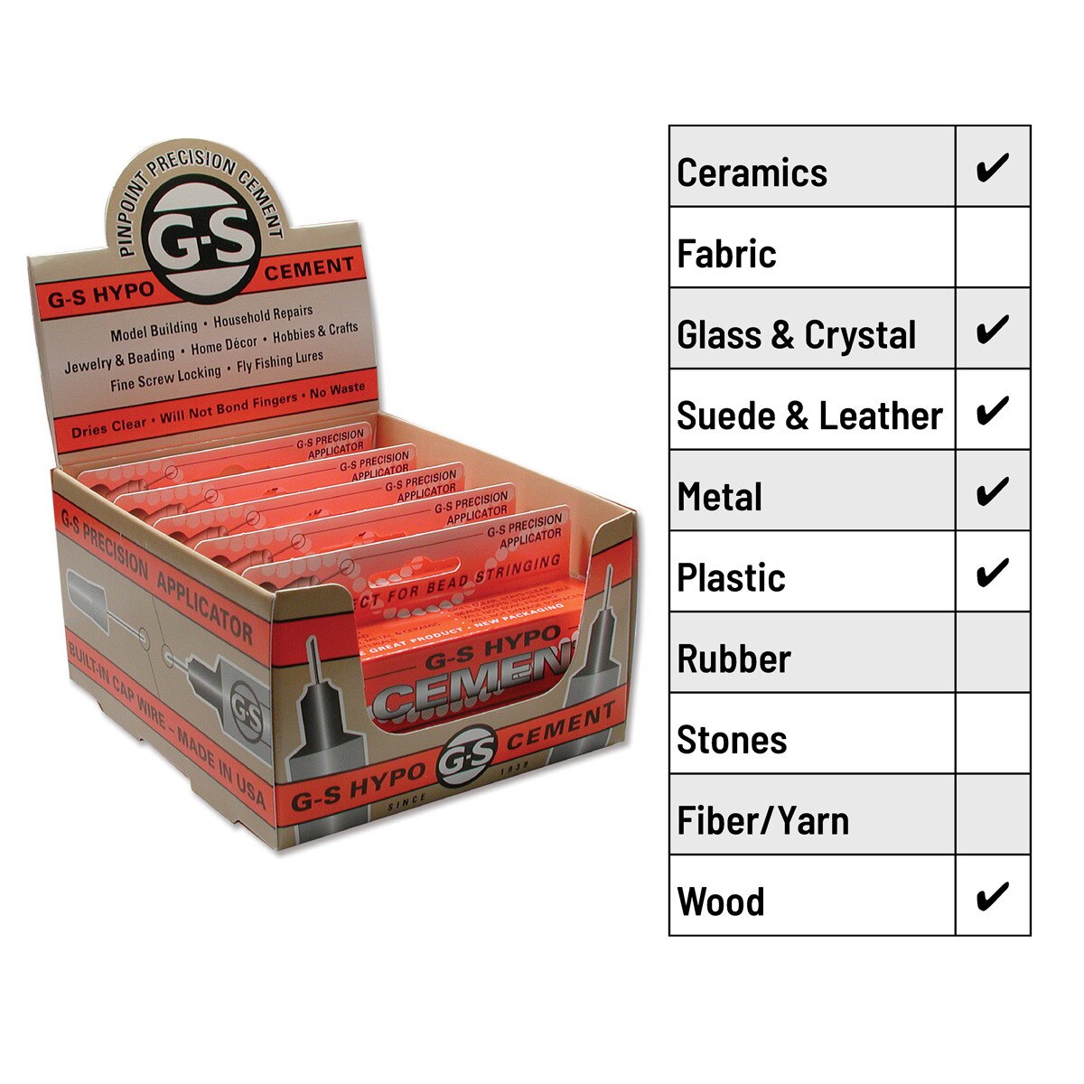 GS Hypo Cement, Bead Tip Cement with Precision Dispenser – 1/3 fl oz