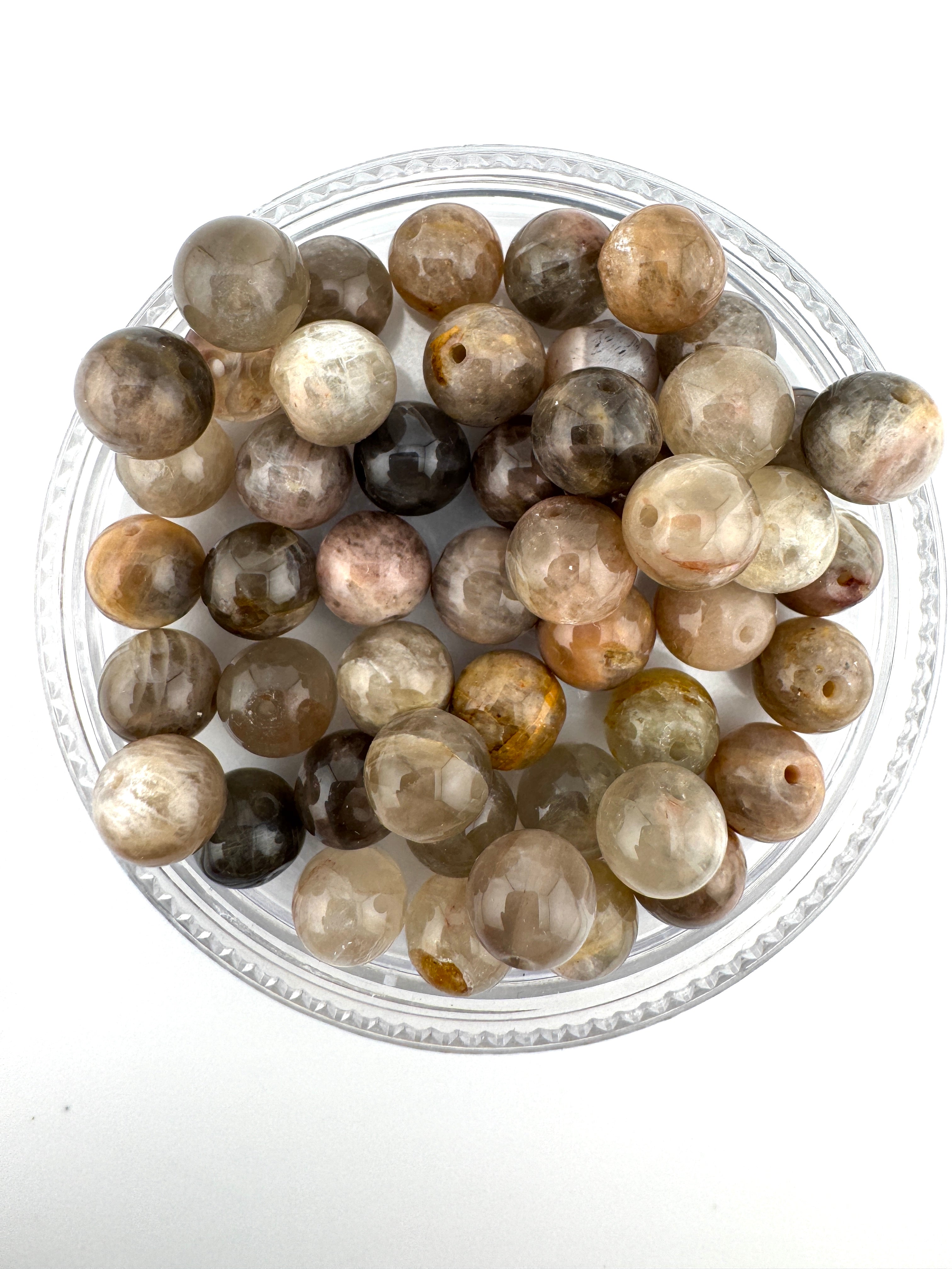 Grey Sun Stone Beads Available in 6mm, 8mm Sizes