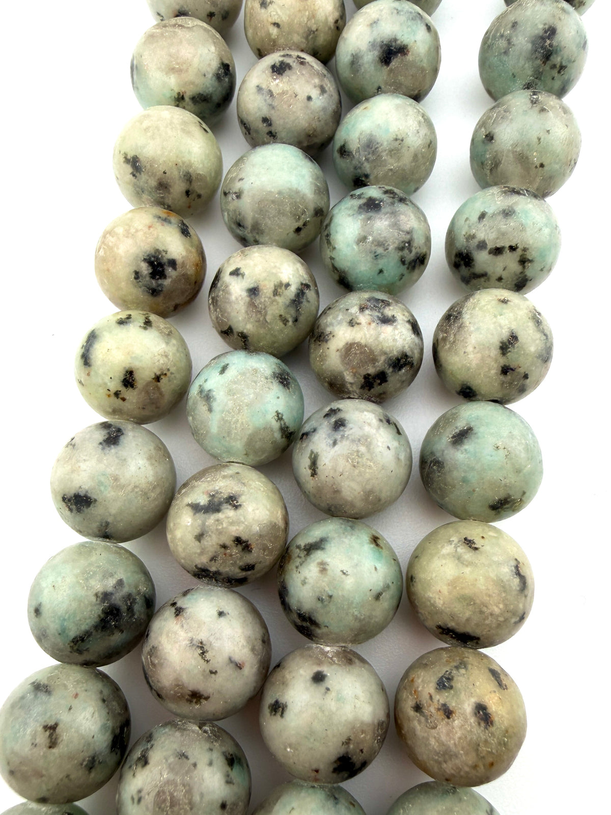 12mm Dark Kiwi Jasper Beads