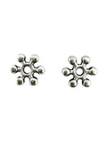 1.5x6.5mm Daisy Spacer Rhodium