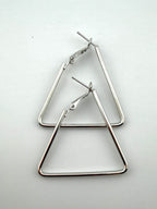 Triangle Frame Hoop Earing Pair