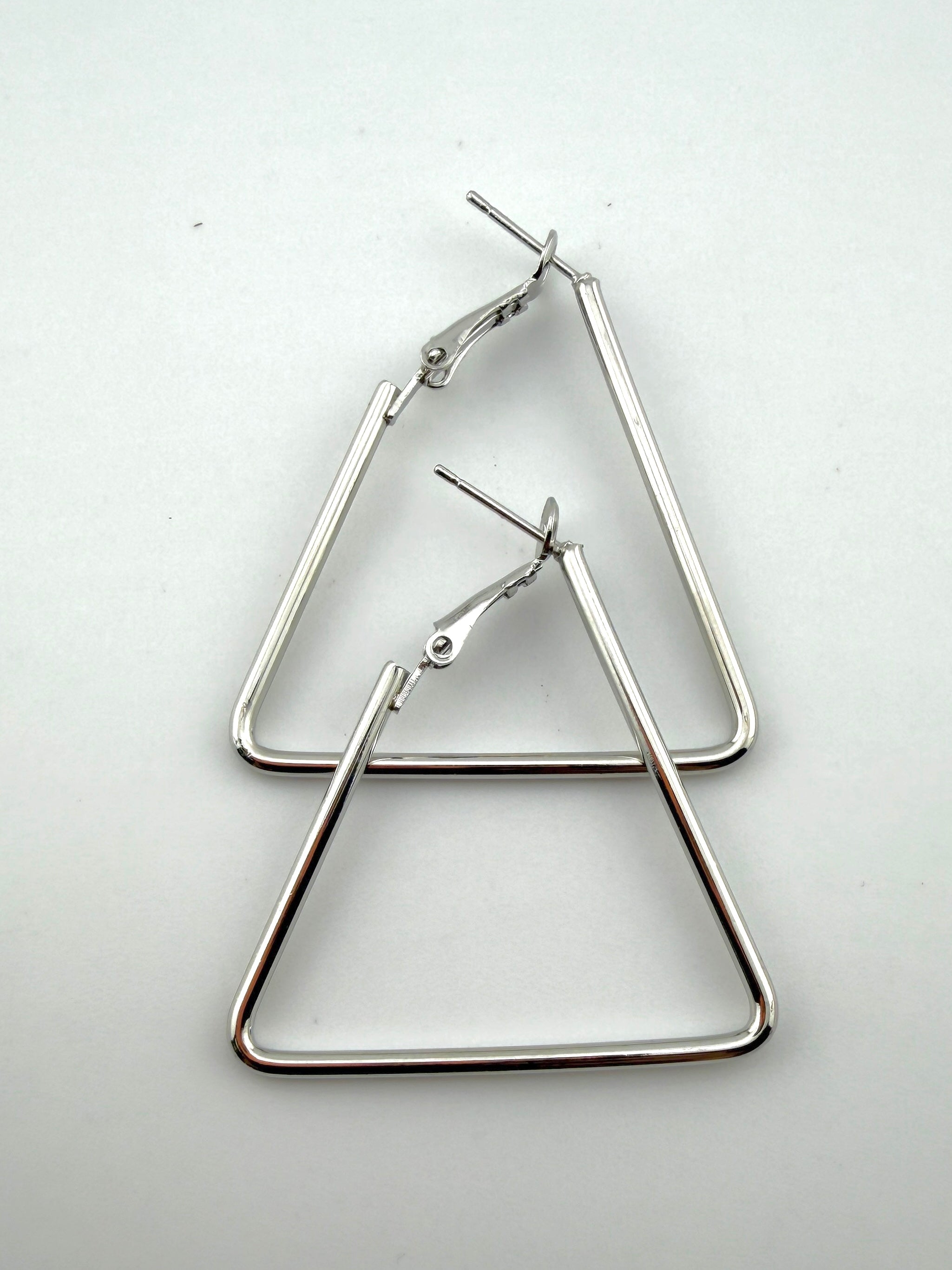 Triangle Frame Hoop Earing Pair