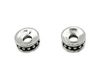 3x6mm Tibetan Spacer Disk Rhodium