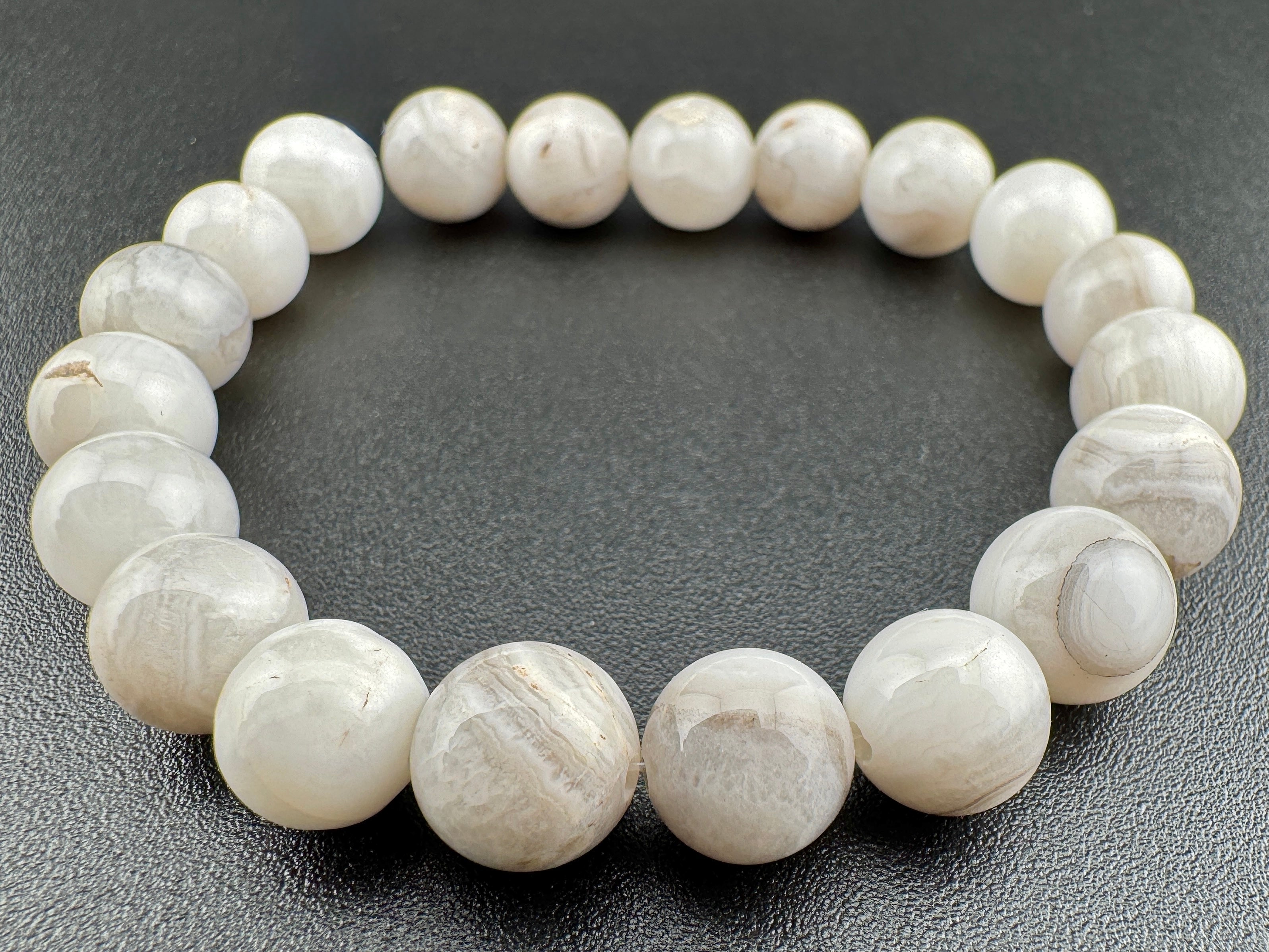 White Laced Agate Beads Available in 6mm, 8mm Sizes