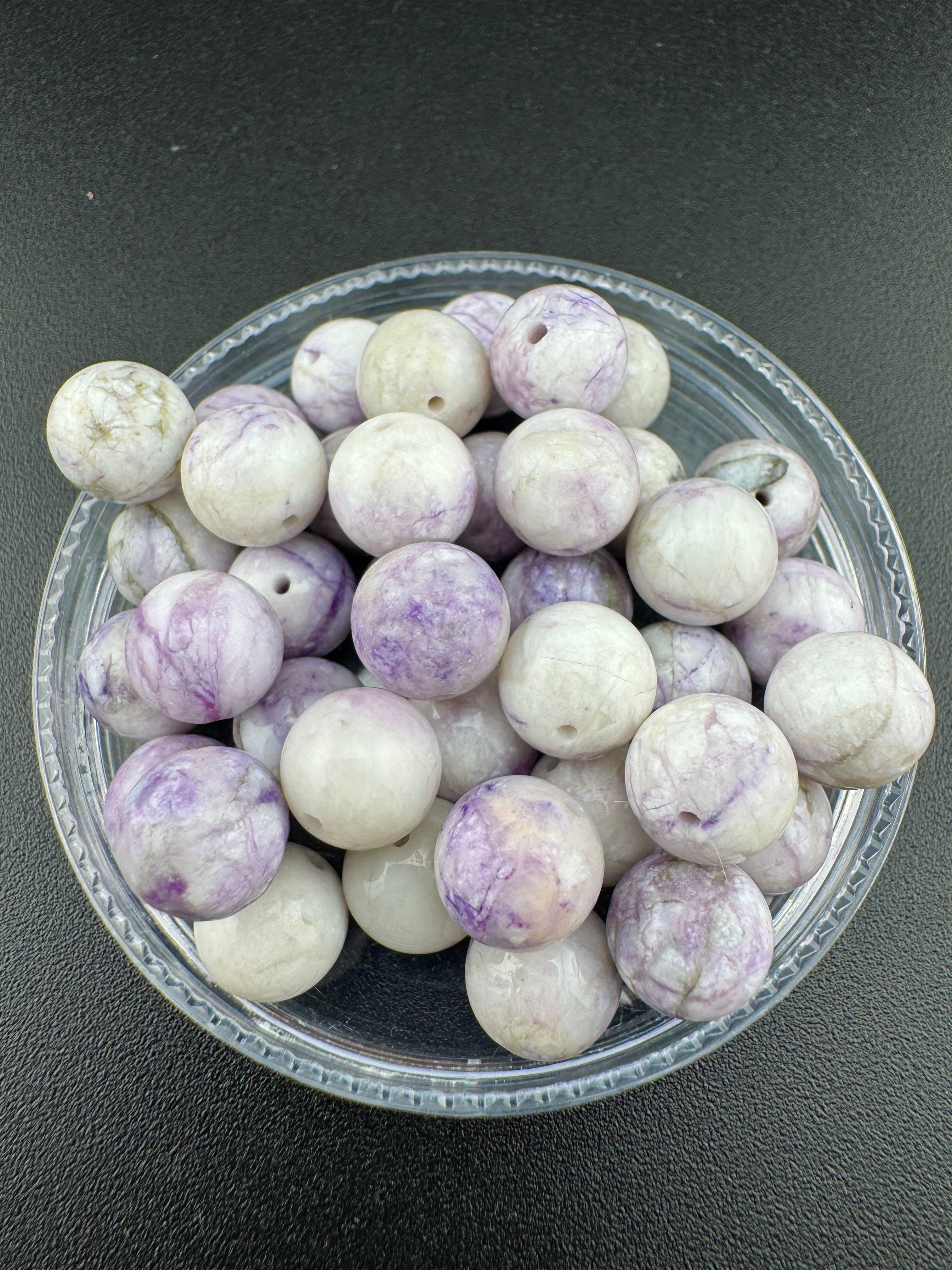 White Tiffany Jasper Beads Available in 6mm, 8mm, 10mm Sizes