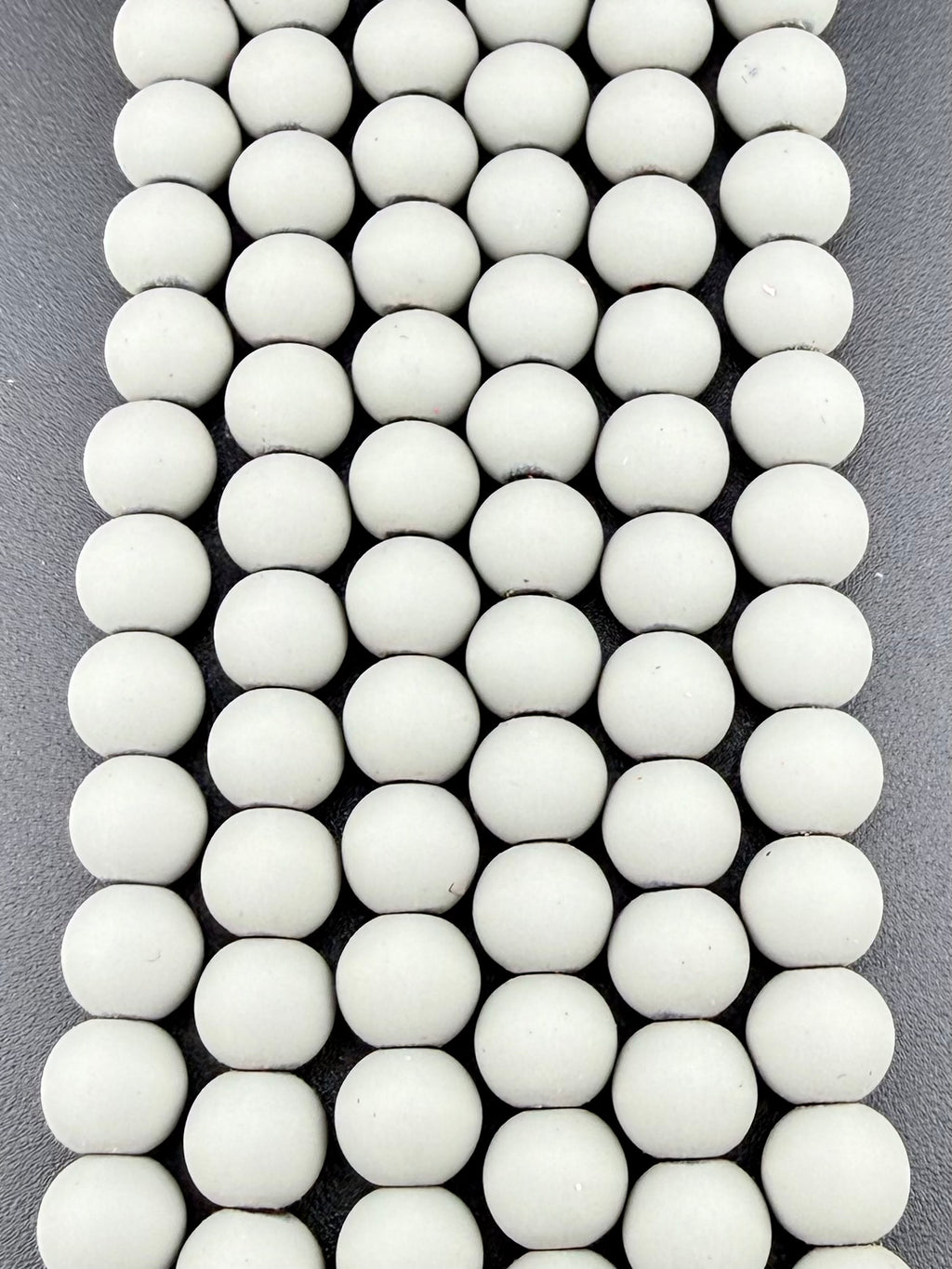 8mm Round Hematite Matte Coat Grey