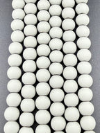 8mm Round Hematite Matte Coat Grey