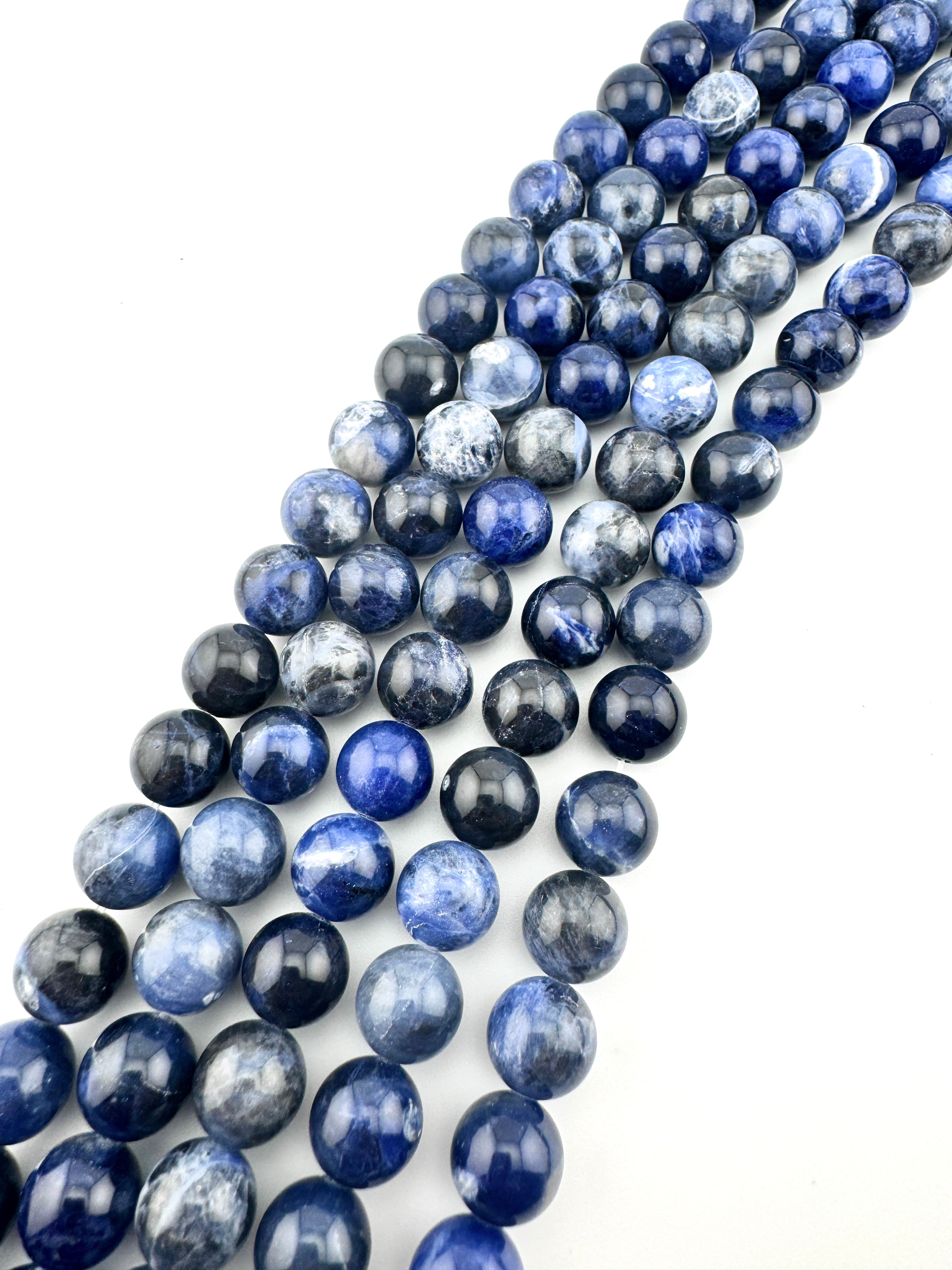 Sodalite Beads Available in 6mm, 8mm, 10mm, 12mm, 14mm Sizes