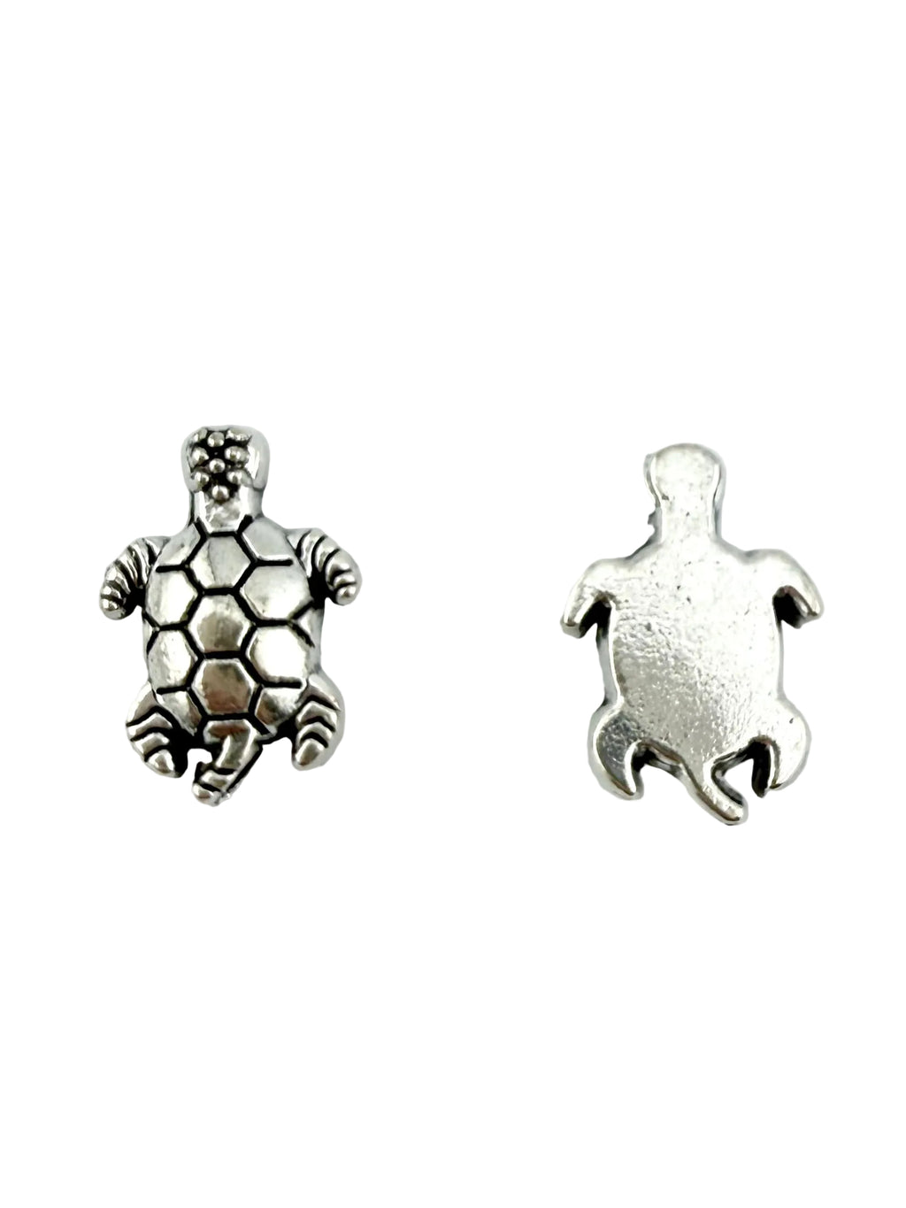 12.5x9mm Turtle Spacer Bead Rhodium