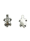 12.5x9mm Turtle Spacer Bead Rhodium