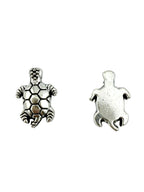12.5x9mm Turtle Spacer Bead Rhodium