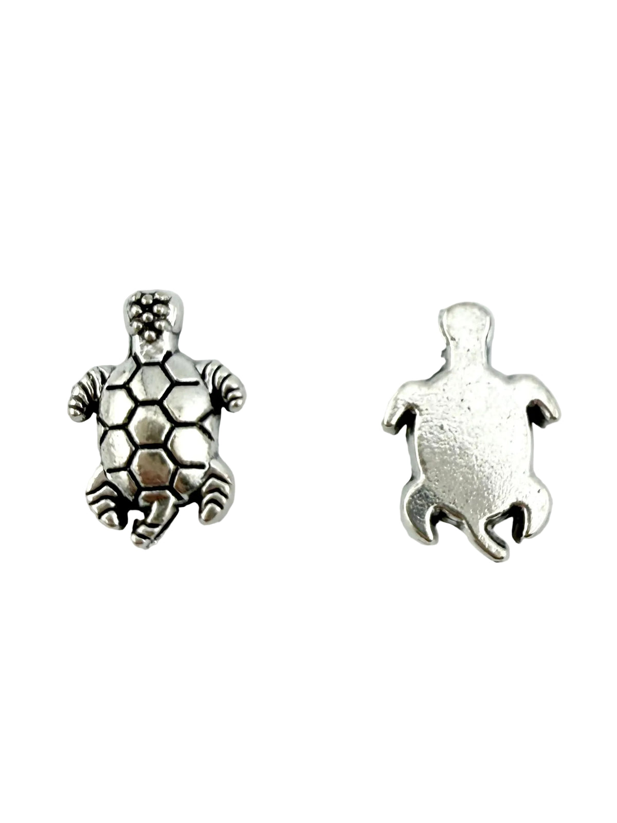 12.5x9mm Turtle Spacer Bead Rhodium