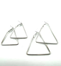 Triangle Frame Hoop Earing Pair