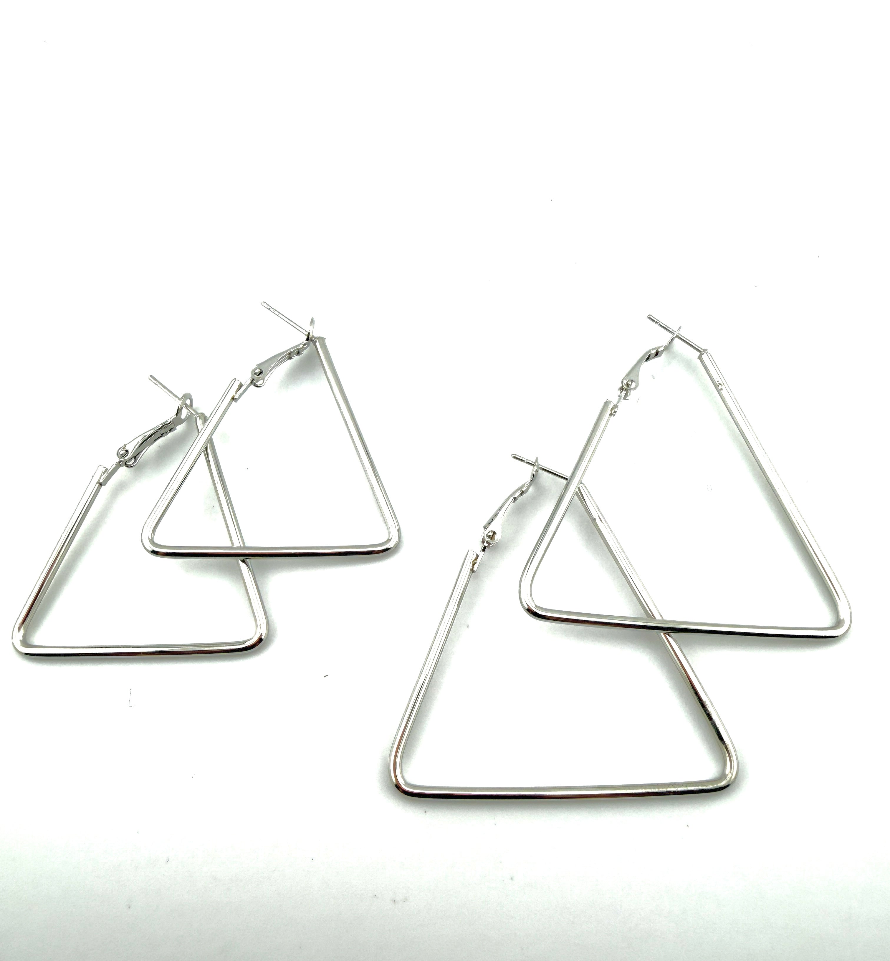 Triangle Frame Hoop Earing Pair