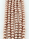 4mm Round Hematite Beads Rose Gold