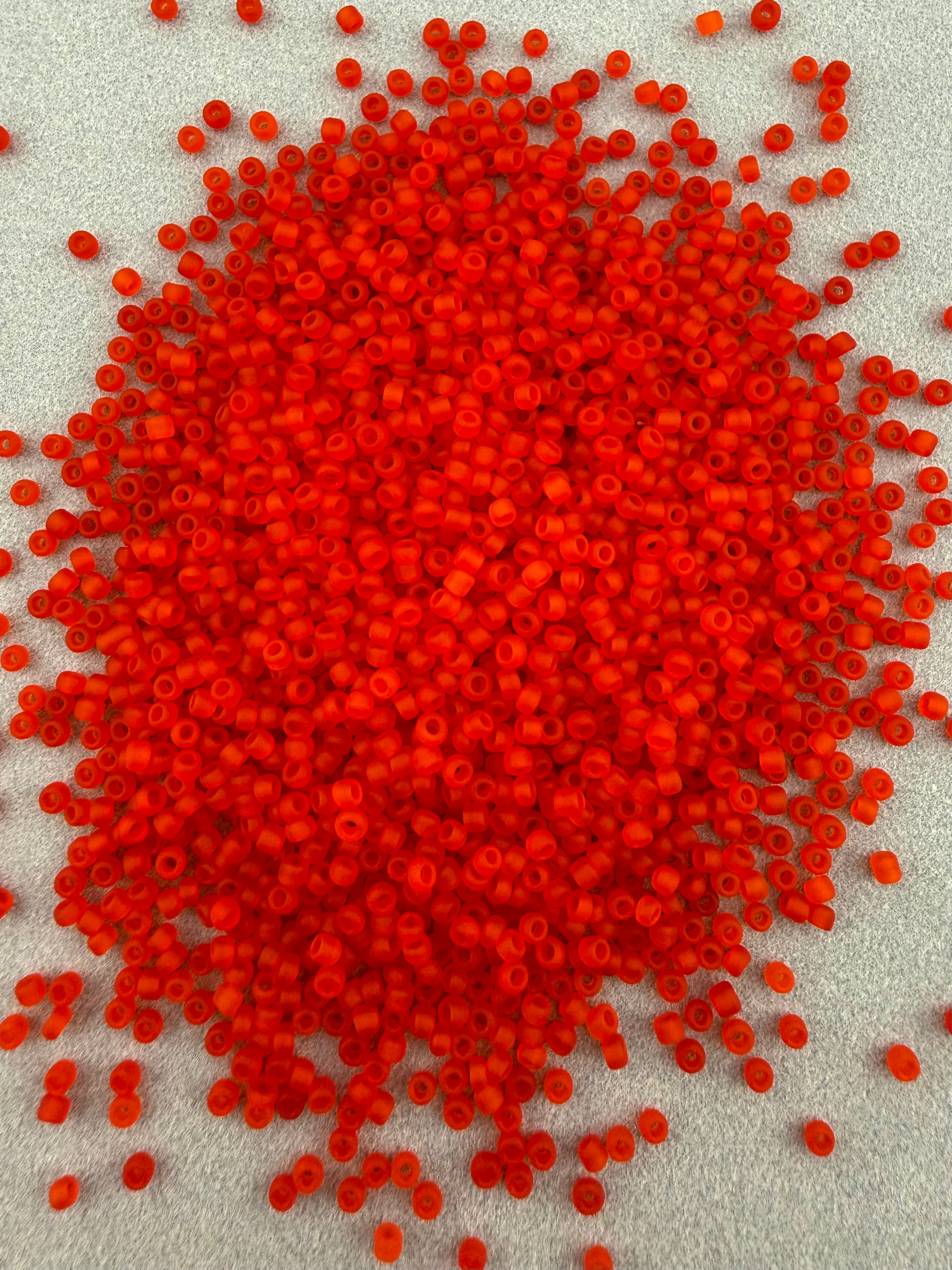 Mino Seed Beads 11/0 Matte Transparent Red
