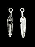 29mm Feather Charm Black Rhodium