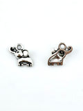 10.5mm Baby Elephante Charm Rhodium
