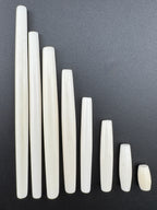 Ivory Buffalo Bone Pipe, Standard thickness  0.5–4inch Carved Bone Pieces for Jewelry & Crafts