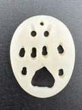 35mm Bone Wolf Claw Oval Pendant – Hand Carved Bone, Tribal & Indigenous Style