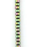 2.5x4mm Hematite Heishi Beads Chrome Purple Gold