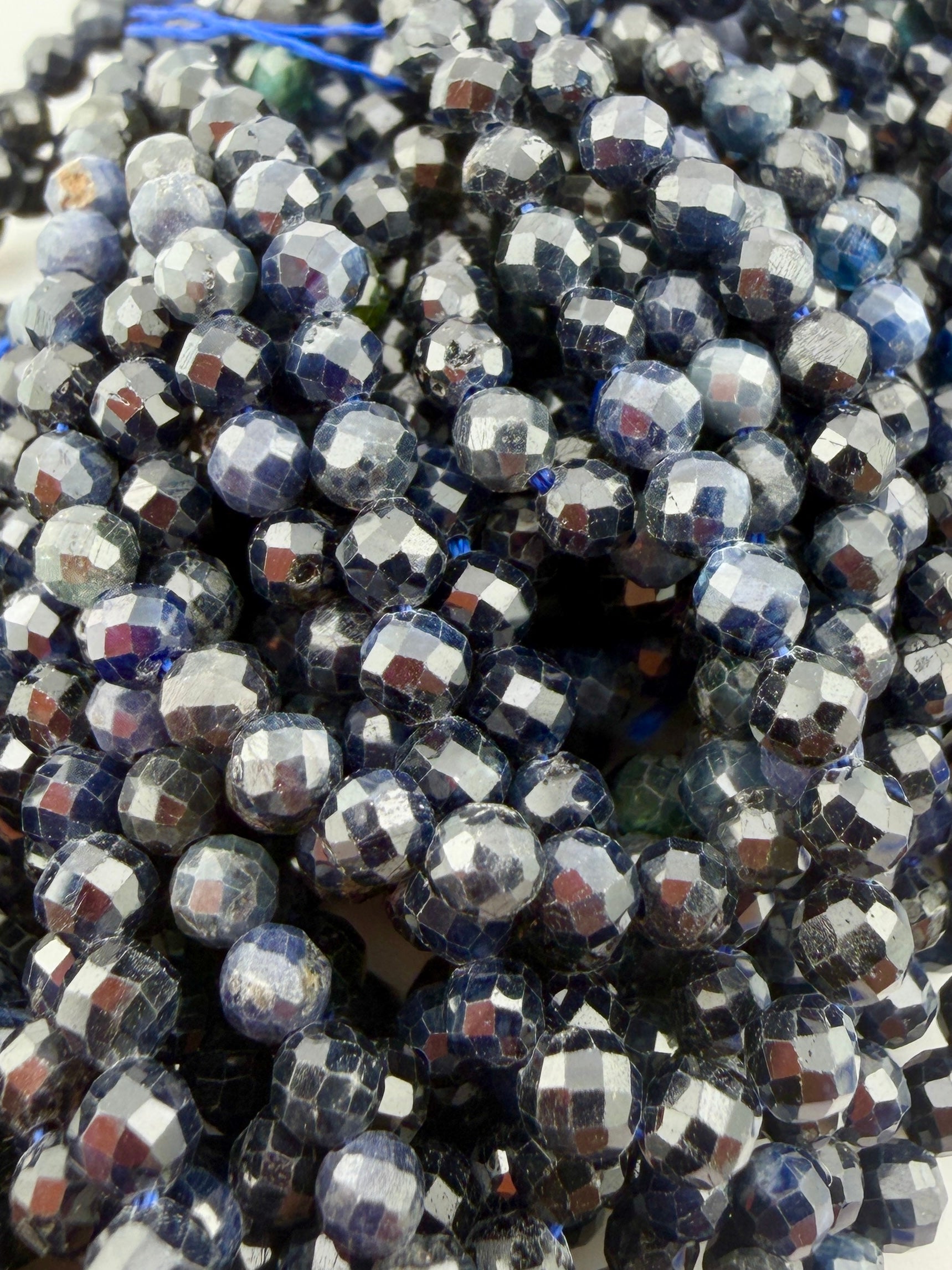 3mm Faceted Sapphire Beads