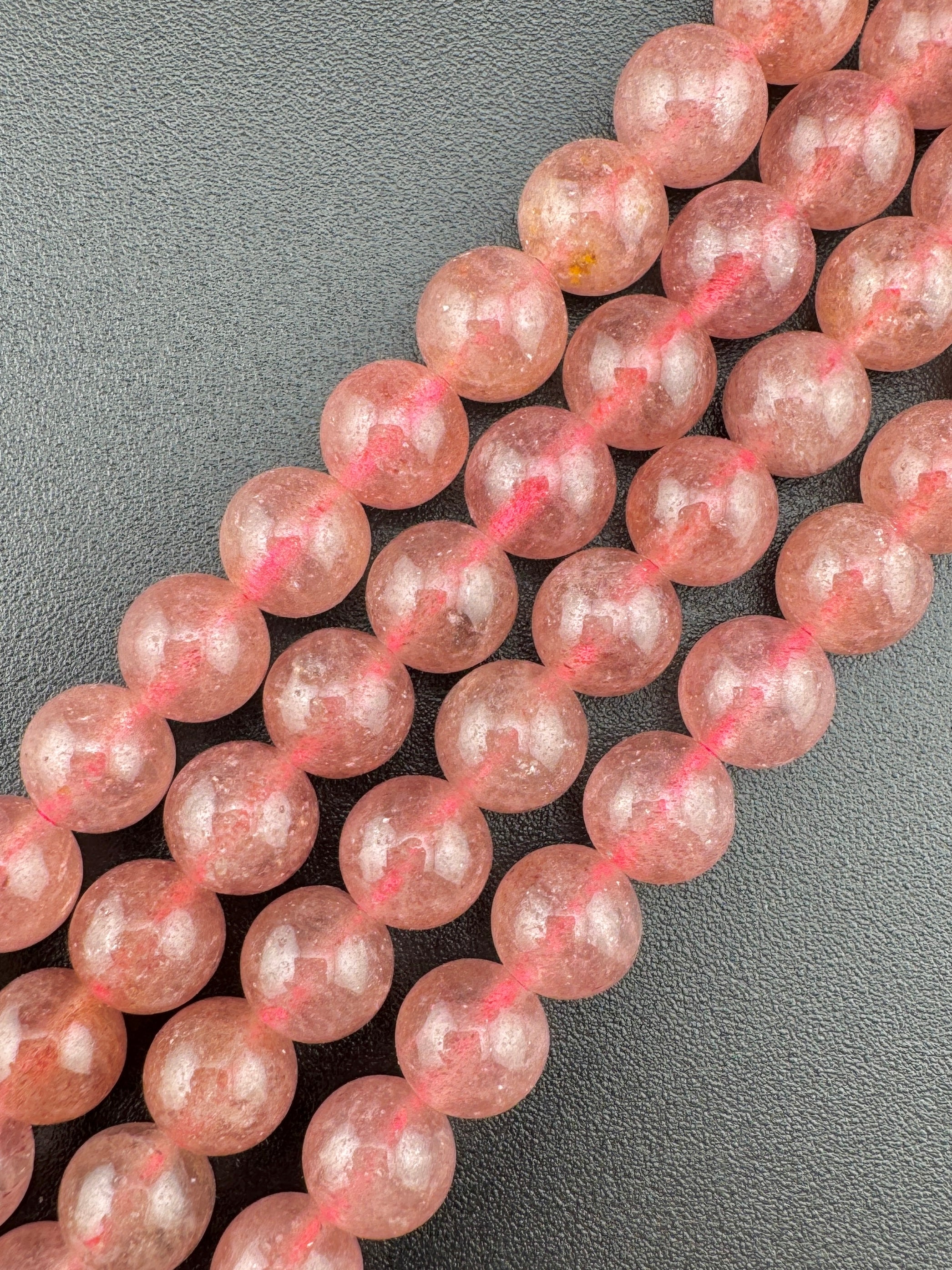 Strawberry Quartz Beads Available in 6mm, 8mm Sizes