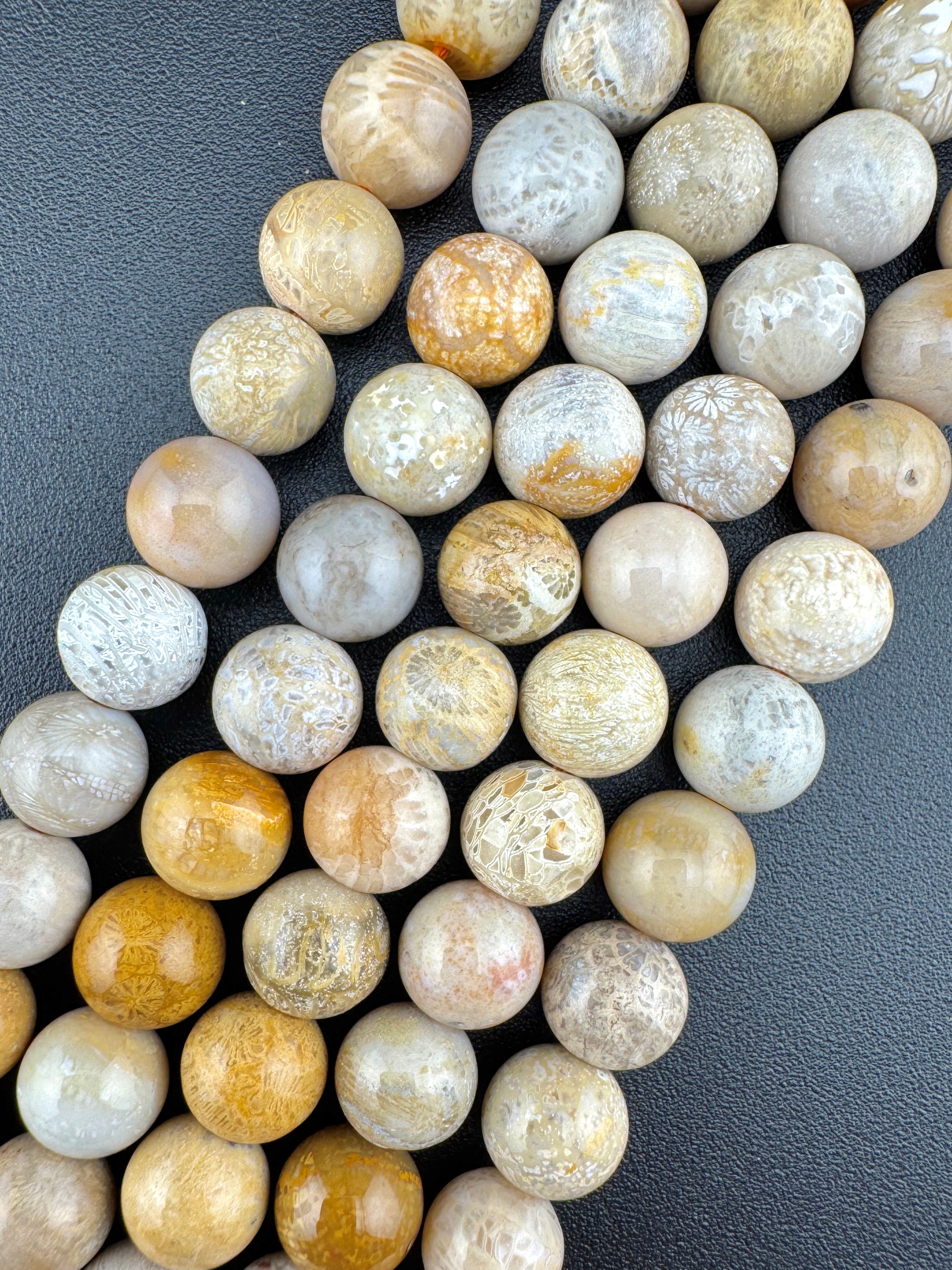 Fossilized Coral Beads Available in 8mm Sizes