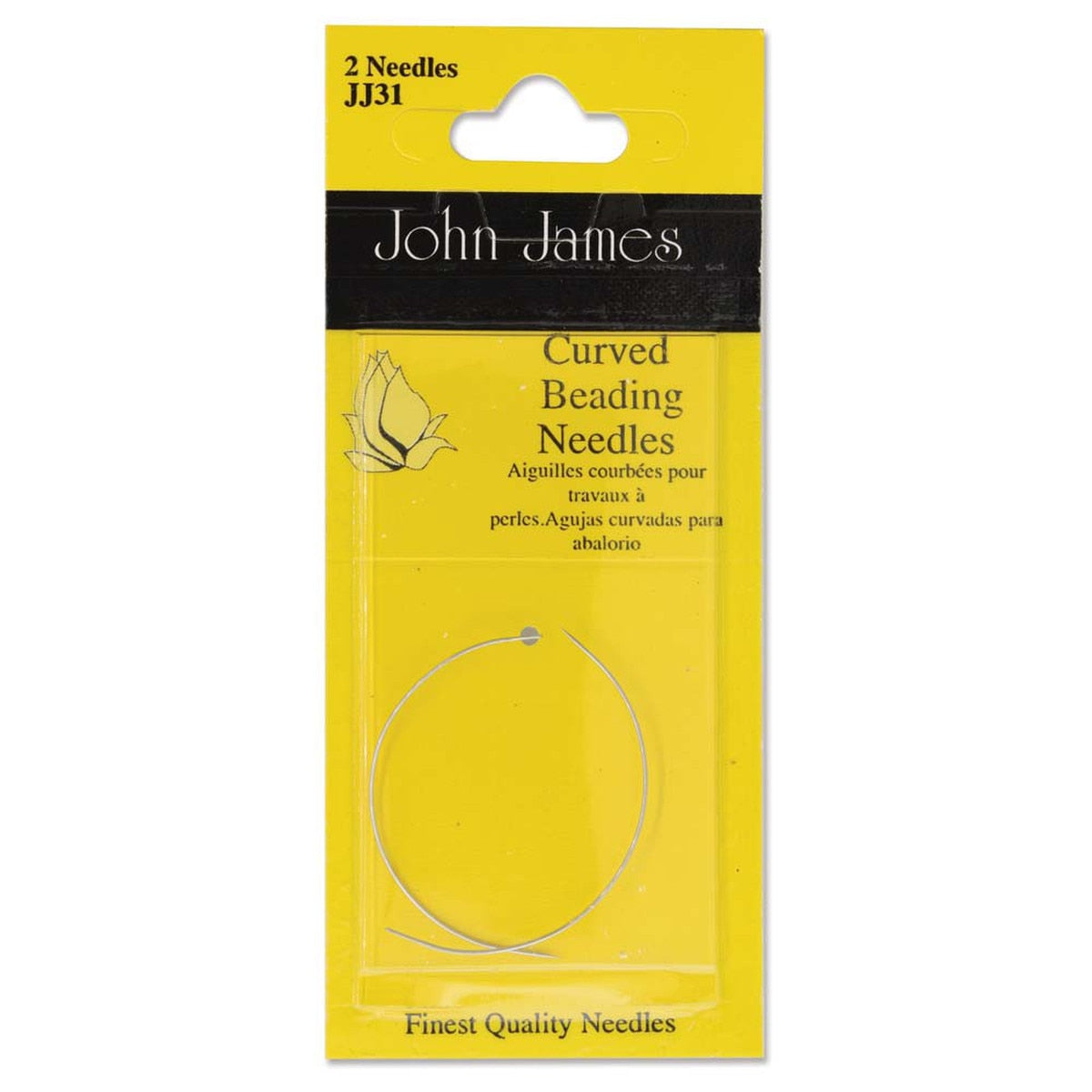 Curved Beading Needles Size 10 – John James, Jewelry & Bead Weaving