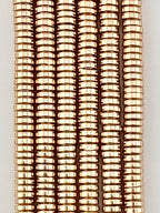 1.5x4.5mm Hematite Heishi Beads Gold