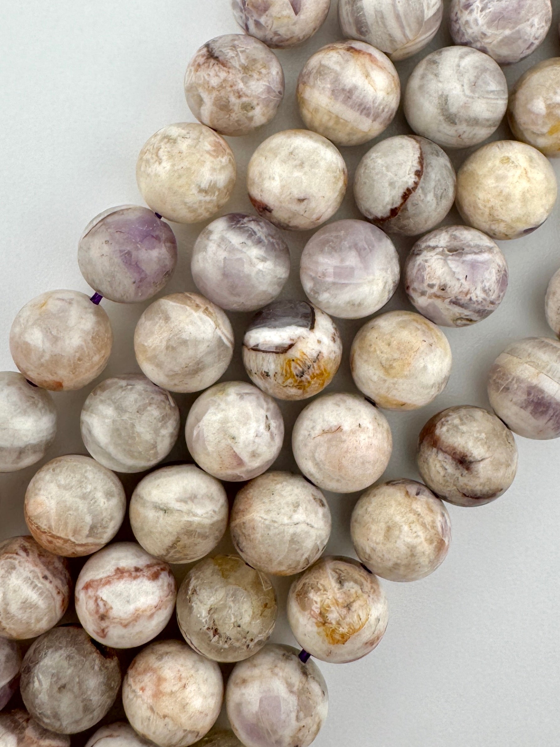 Matrix Amethyst Beads Available in 6mm, 8mm Sizes