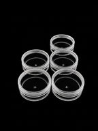 Clear Round Bead Storage Containers – 5 Pieces
