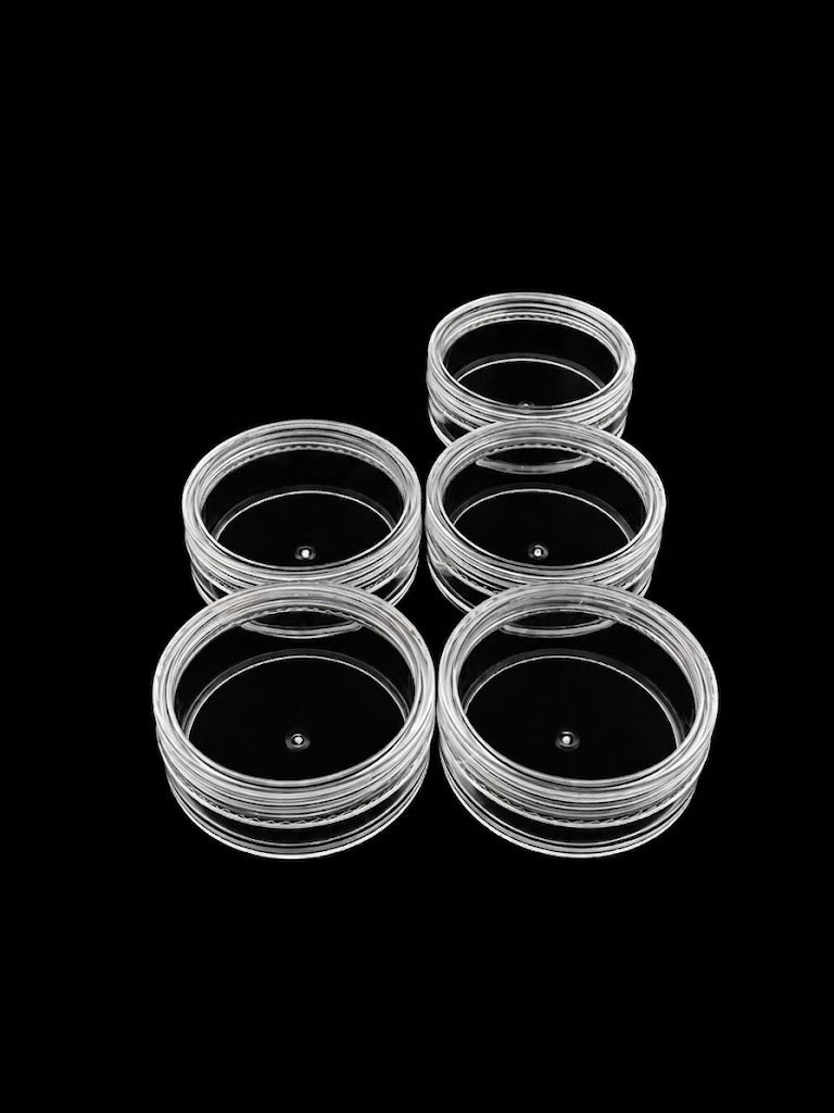Clear Round Bead Storage Containers – 5 Pieces