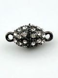 8mm Oval Magnetic Claps Gunmetal