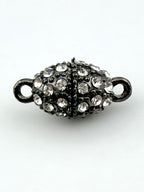 8mm Oval Magnetic Claps Gunmetal