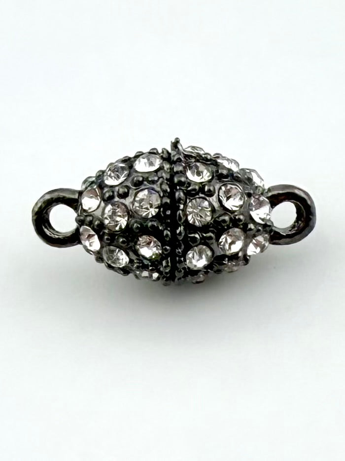 8mm Oval Magnetic Claps Gunmetal