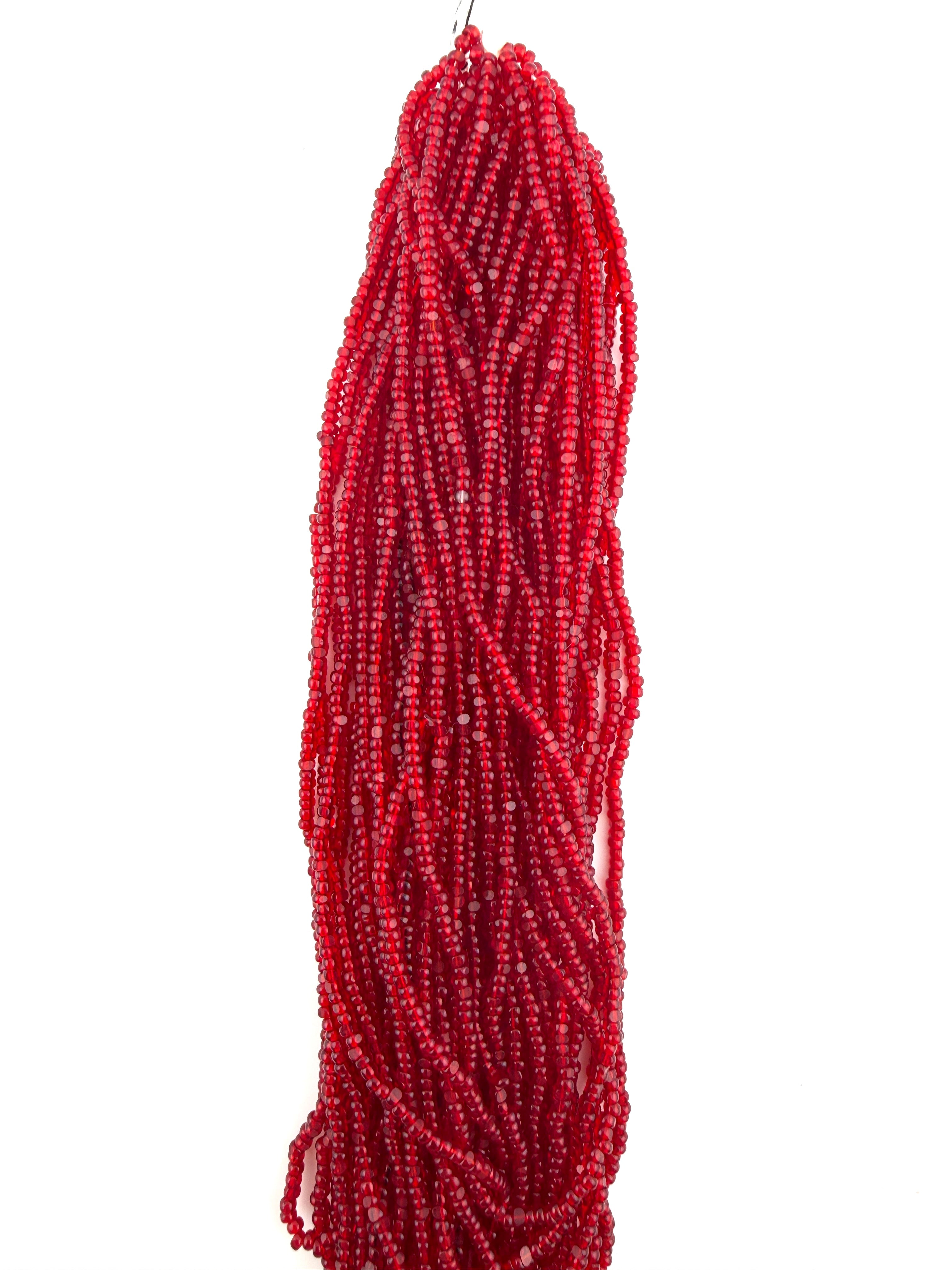 11/0 Sheen Chartlotte 2-Cut Transparent Ruby Hank