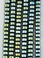 2.5x4mm Hematite Heishi Beads Blue Green