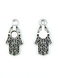 26mm Hand Of Fatima Charm Rhodium