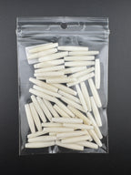Ivory Buffalo Bone Pipe, Thin,  0.5–2.5inch Carved Bone Pieces for Jewelry & Crafts
