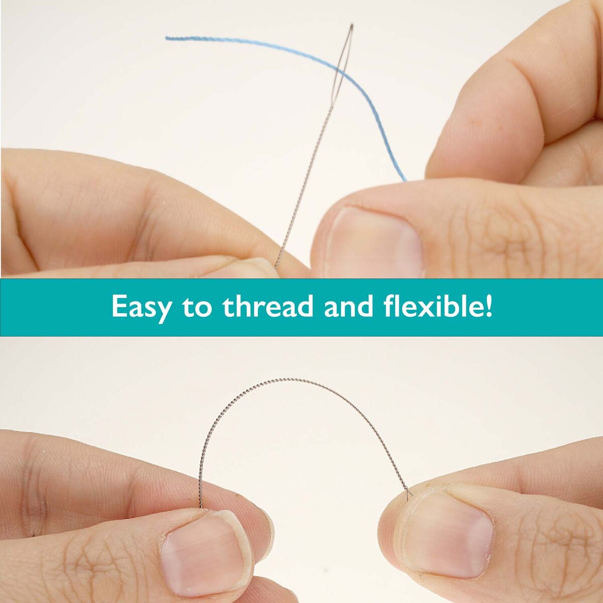 Collapsible Eye Beading Needles Assorted Sizes 0.24–0.6mm – 5-Piece Flexible Threading Set for Jewelry Making