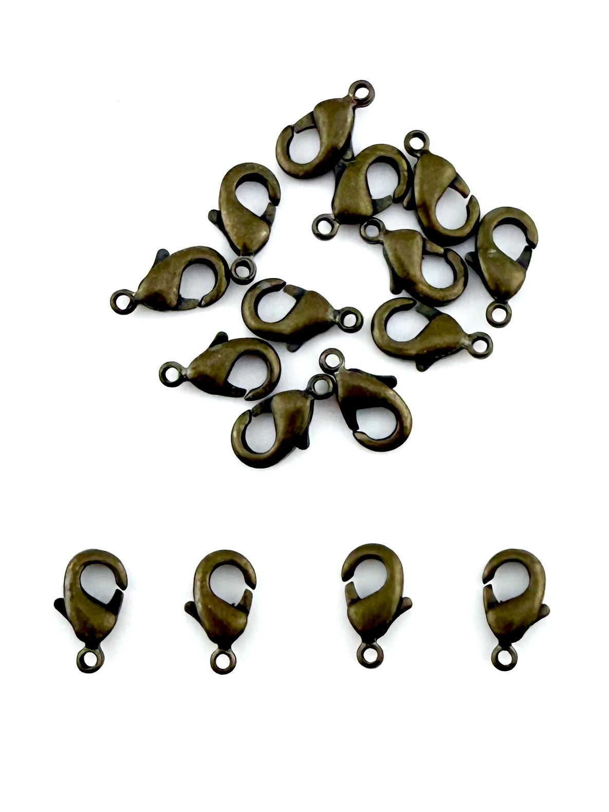 10mm Antique Brass Lobster Clasp