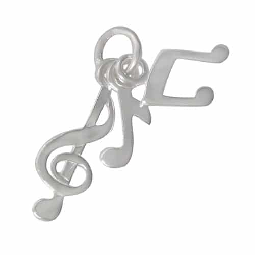 Sterling Silver, Multi Music Note Charm
