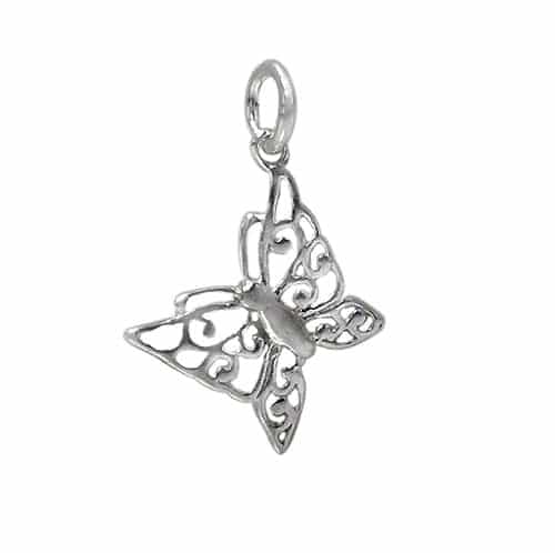 Sterling Silver, Fancy Butterfly Charm