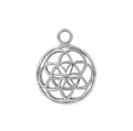 Sterling Silver, Flower of Life charm