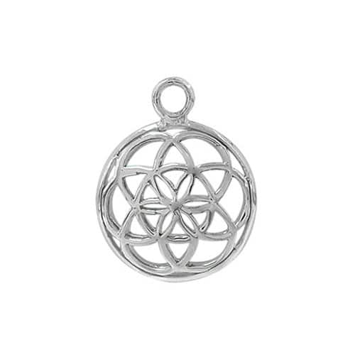 Sterling Silver, Flower of Life charm